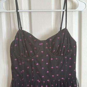 Betsey Johnson lip print dress
